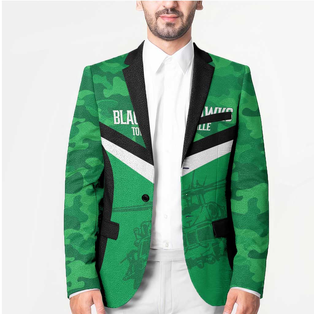 Townsville Rugby Custom Blazer Go Blackhawks Camouflage Pattern - Aussie Hoodie
