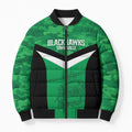 Townsville Rugby Custom Bomber Puffer Jacket Go Blackhawks Camouflage Pattern - Aussie Hoodie