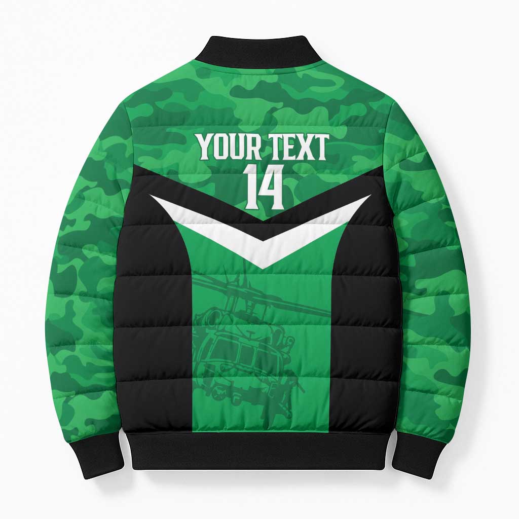 Townsville Rugby Custom Bomber Puffer Jacket Go Blackhawks Camouflage Pattern - Aussie Hoodie