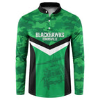 Townsville Rugby Custom Button Sweatshirt Go Blackhawks Camouflage Pattern - Aussie Hoodie