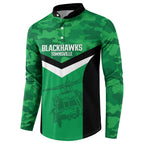 Townsville Rugby Custom Button Sweatshirt Go Blackhawks Camouflage Pattern - Aussie Hoodie
