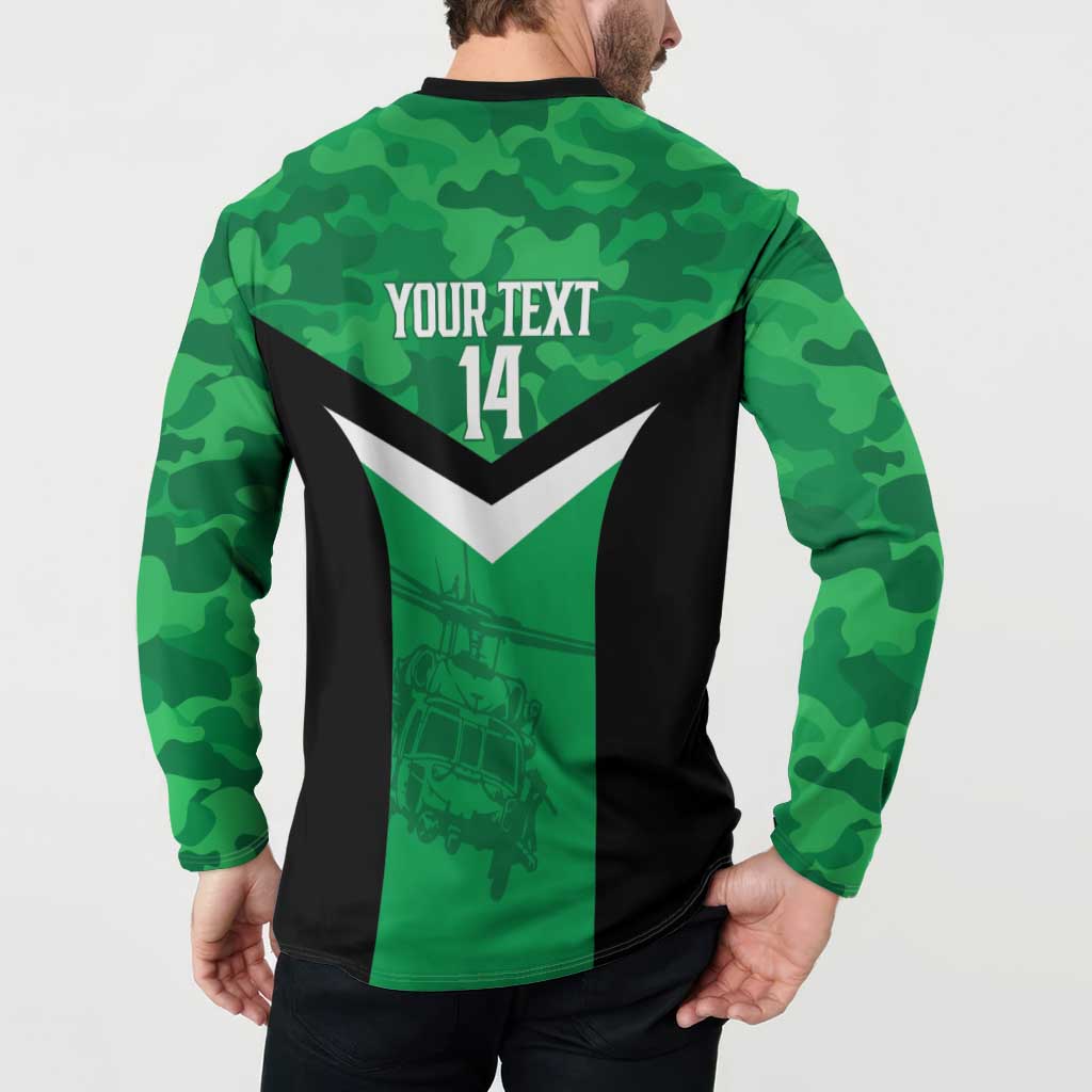 Townsville Rugby Custom Button Sweatshirt Go Blackhawks Camouflage Pattern - Aussie Hoodie