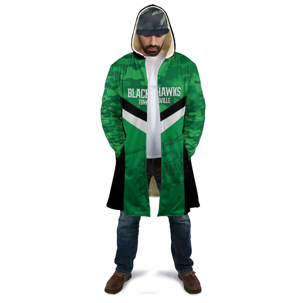Townsville Rugby Custom Cloak Go Blackhawks Camouflage Pattern - Aussie Hoodie