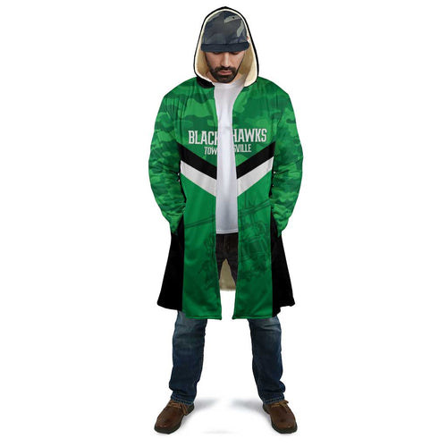 Townsville Rugby Custom Cloak Go Blackhawks Camouflage Pattern - Aussie Hoodie