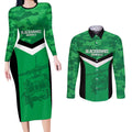 Townsville Rugby Custom Couples Matching Long Sleeve Bodycon Dress and Long Sleeve Button Shirt Go Blackhawks Camouflage Pattern - Aussie Hoodie
