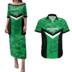 Townsville Rugby Custom Couples Matching Puletasi and Hawaiian Shirt Go Blackhawks Camouflage Pattern - Aussie Hoodie