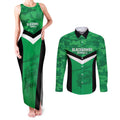 Townsville Rugby Custom Couples Matching Tank Maxi Dress and Long Sleeve Button Shirt Go Blackhawks Camouflage Pattern - Aussie Hoodie