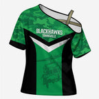 Townsville Rugby Custom Cross Shoulder Shirt Go Blackhawks Camouflage Pattern - Aussie Hoodie