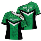 Townsville Rugby Custom Cross Shoulder Shirt Go Blackhawks Camouflage Pattern - Aussie Hoodie