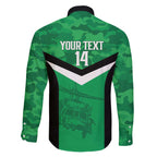 Townsville Rugby Custom Family Matching Off The Shoulder Long Sleeve Dress and Hawaiian Shirt Go Blackhawks Camouflage Pattern - Aussie Hoodie