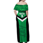 Townsville Rugby Custom Family Matching Off Shoulder Maxi Dress and Hawaiian Shirt Go Blackhawks Camouflage Pattern - Aussie Hoodie