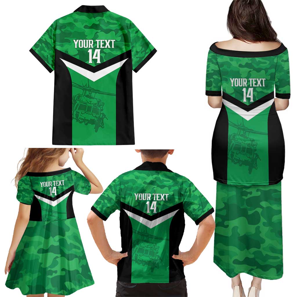 Townsville Rugby Custom Family Matching Puletasi and Hawaiian Shirt Go Blackhawks Camouflage Pattern - Aussie Hoodie