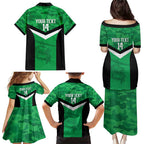 Townsville Rugby Custom Family Matching Puletasi and Hawaiian Shirt Go Blackhawks Camouflage Pattern - Aussie Hoodie