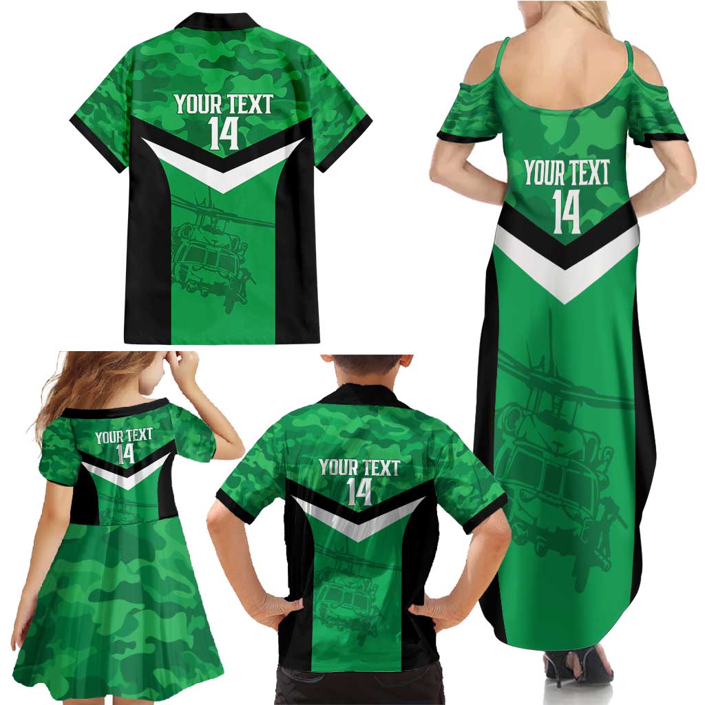 Townsville Rugby Custom Family Matching Summer Maxi Dress and Hawaiian Shirt Go Blackhawks Camouflage Pattern - Aussie Hoodie