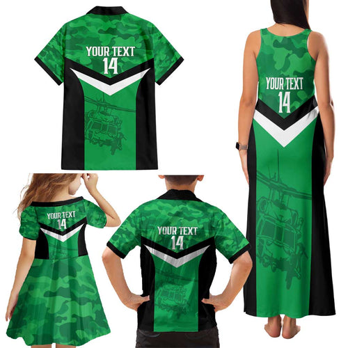 Townsville Rugby Custom Family Matching Tank Maxi Dress and Hawaiian Shirt Go Blackhawks Camouflage Pattern - Aussie Hoodie