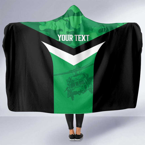 Townsville Rugby Custom Hooded Blanket Go Blackhawks Camouflage Pattern - Aussie Hoodie
