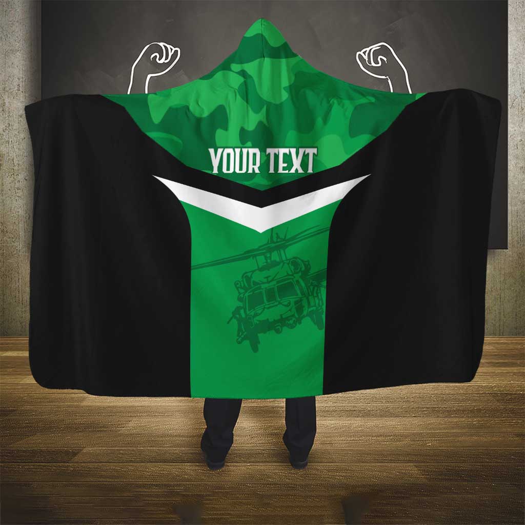 Townsville Rugby Custom Hooded Blanket Go Blackhawks Camouflage Pattern - Aussie Hoodie