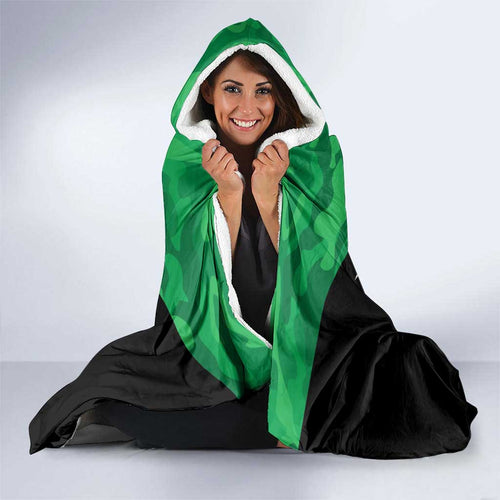 Townsville Rugby Custom Hooded Blanket Go Blackhawks Camouflage Pattern - Aussie Hoodie