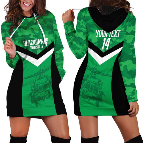 Townsville Rugby Custom Hoodie Dress Go Blackhawks Camouflage Pattern - Aussie Hoodie