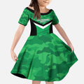 Townsville Rugby Custom Kid Short Sleeve Dress Go Blackhawks Camouflage Pattern - Aussie Hoodie
