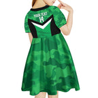 Townsville Rugby Custom Kid Short Sleeve Dress Go Blackhawks Camouflage Pattern - Aussie Hoodie
