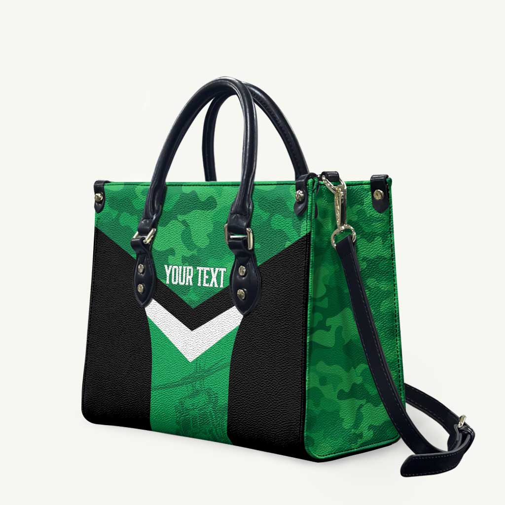 Townsville Rugby Custom Leather Bag Go Blackhawks Camouflage Pattern - Aussie Hoodie