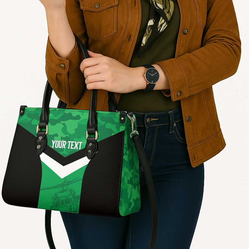Townsville Rugby Custom Leather Bag Go Blackhawks Camouflage Pattern - Aussie Hoodie