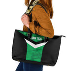 Townsville Rugby Custom Leather Tote Bag Go Blackhawks Camouflage Pattern - Aussie Hoodie
