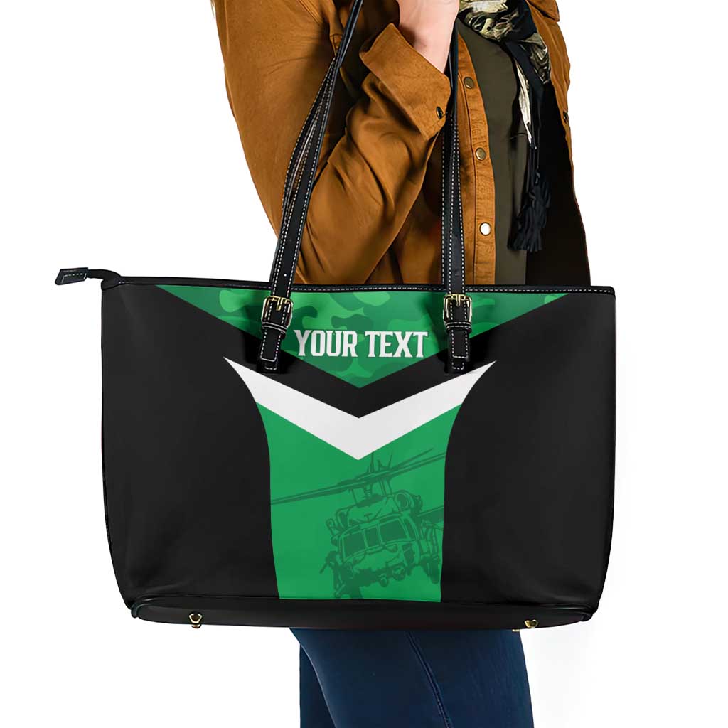 Townsville Rugby Custom Leather Tote Bag Go Blackhawks Camouflage Pattern - Aussie Hoodie