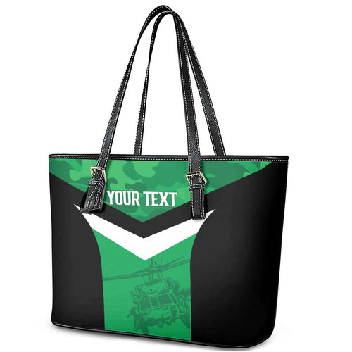 Townsville Rugby Custom Leather Tote Bag Go Blackhawks Camouflage Pattern - Aussie Hoodie