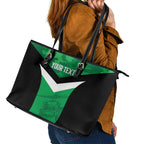Townsville Rugby Custom Leather Tote Bag Go Blackhawks Camouflage Pattern - Aussie Hoodie