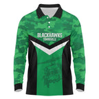 Townsville Rugby Custom Long Sleeve Polo Shirt Go Blackhawks Camouflage Pattern - Aussie Hoodie