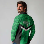 Townsville Rugby Custom Long Sleeve Polo Shirt Go Blackhawks Camouflage Pattern - Aussie Hoodie