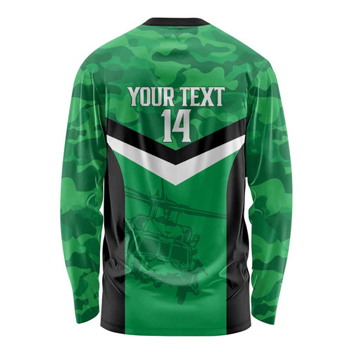 Townsville Rugby Custom Long Sleeve Shirt Go Blackhawks Camouflage Pattern - Aussie Hoodie
