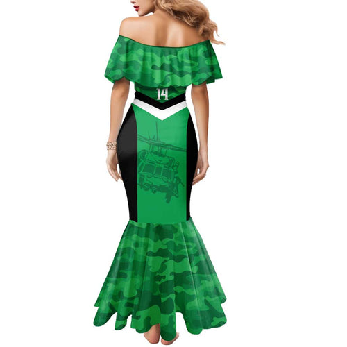 Townsville Rugby Custom Mermaid Dress Go Blackhawks Camouflage Pattern - Aussie Hoodie