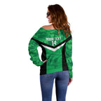 Townsville Rugby Custom Off Shoulder Sweater Go Blackhawks Camouflage Pattern - Aussie Hoodie