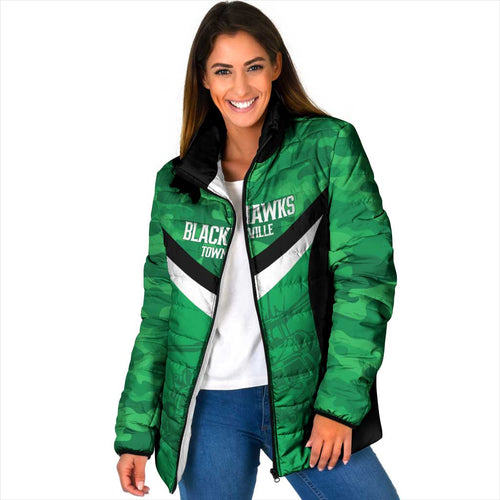 Townsville Rugby Custom Padded Jacket Go Blackhawks Camouflage Pattern - Aussie Hoodie
