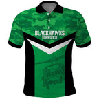 Townsville Rugby Custom Polo Shirt Go Blackhawks Camouflage Pattern - Aussie Hoodie