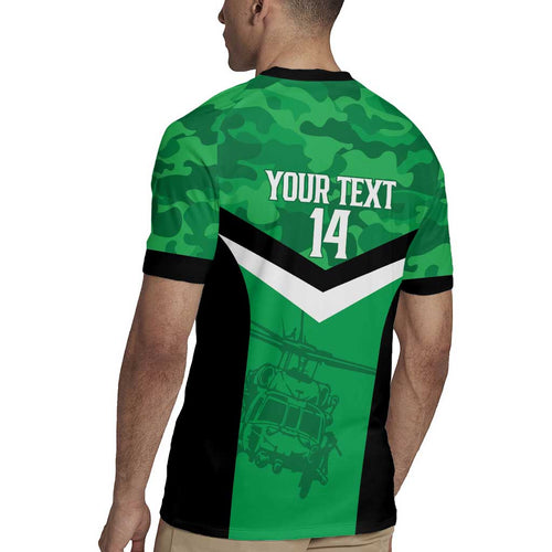 Townsville Rugby Custom Rugby Jersey Go Blackhawks Camouflage Pattern - Aussie Hoodie