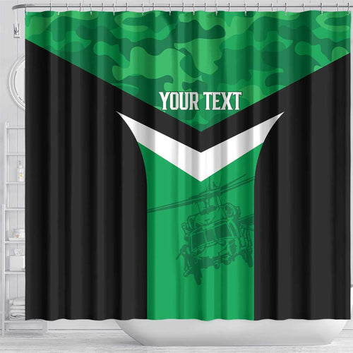 Townsville Rugby Custom Shower Curtain Go Blackhawks Camouflage Pattern - Aussie Hoodie