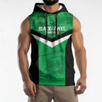 Townsville Rugby Custom Sleeveless Hoodie Go Blackhawks Camouflage Pattern - Aussie Hoodie