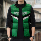 Townsville Rugby Custom Sleeveless Puffer Jacket Go Blackhawks Camouflage Pattern - Aussie Hoodie