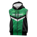 Townsville Rugby Custom Sleeveless Zip Hoodie Go Blackhawks Camouflage Pattern LT14