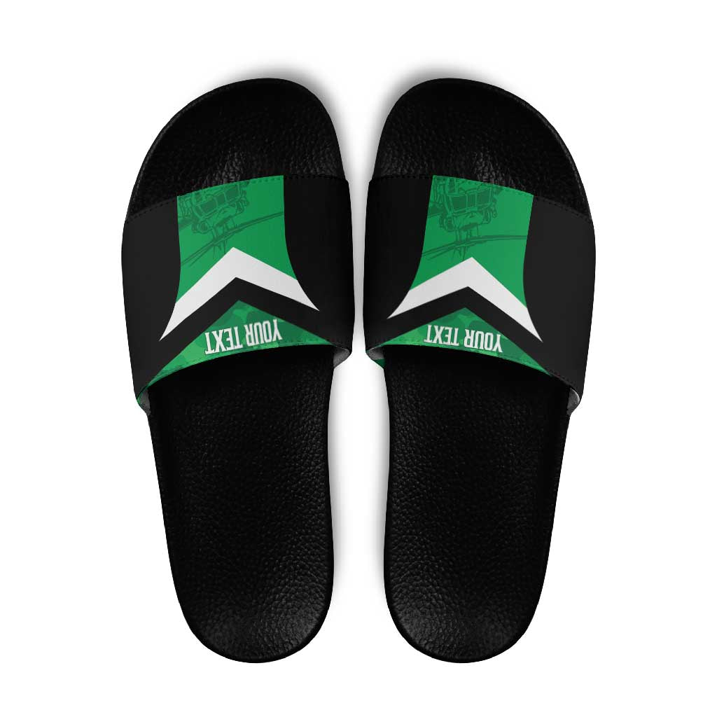 Townsville Rugby Custom Slide Sandals Go Blackhawks Camouflage Pattern - Aussie Hoodie