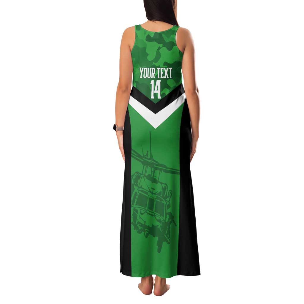 Townsville Rugby Custom Tank Maxi Dress Go Blackhawks Camouflage Pattern - Aussie Hoodie