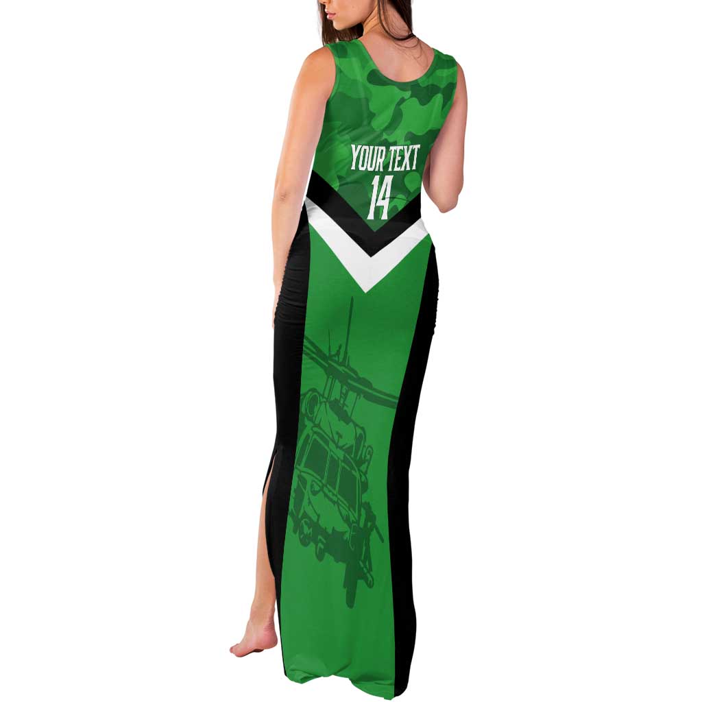 Townsville Rugby Custom Tank Maxi Dress Go Blackhawks Camouflage Pattern - Aussie Hoodie
