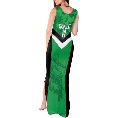 Townsville Rugby Custom Tank Maxi Dress Go Blackhawks Camouflage Pattern - Aussie Hoodie