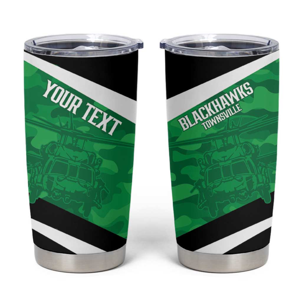 Townsville Rugby Custom Tumbler Cup Go Blackhawks Camouflage Pattern - Aussie Hoodie