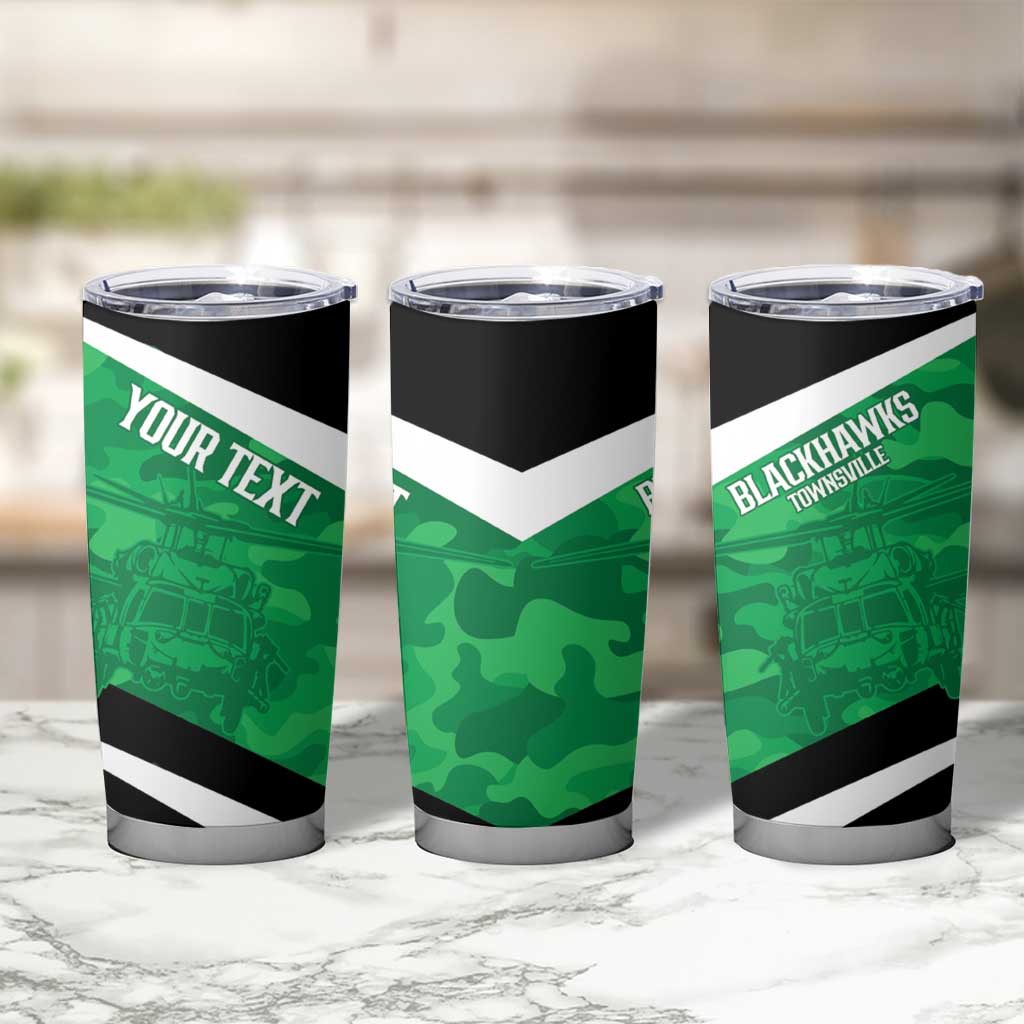 Townsville Rugby Custom Tumbler Cup Go Blackhawks Camouflage Pattern - Aussie Hoodie