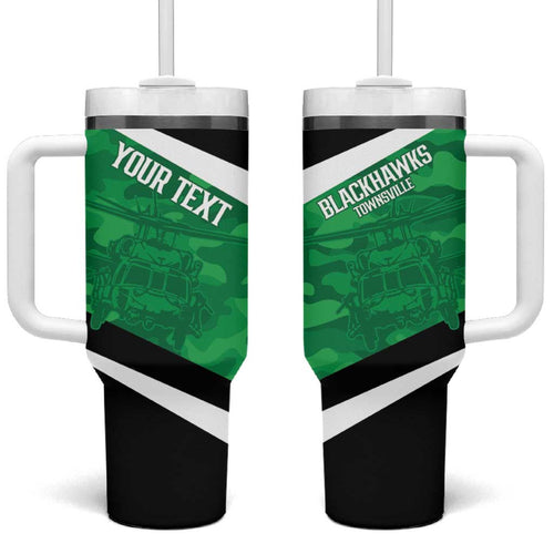 Townsville Rugby Custom Tumbler With Handle Go Blackhawks Camouflage Pattern - Aussie Hoodie